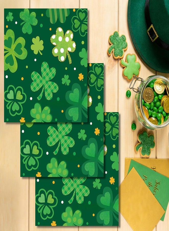 Ipalmay Shamrock Paper Napkins - 40pcs Disposable St.Patrick’s Day Party Napkins Luncheon Dinner Napkins for Spring Events, Irish Themed Party, Wedding, Birthday, Saint Patrick’s Day Decor 6.5x6.5in - Image 4