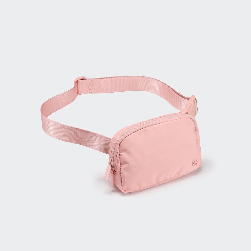 Pander Two Way Zipper Fanny Pack Nylon Everywhere Belt Bag for Women, Water Repellent Waist Packs, Crossbody Bags with Adjustable Strap (Mono Pink). - Image 3