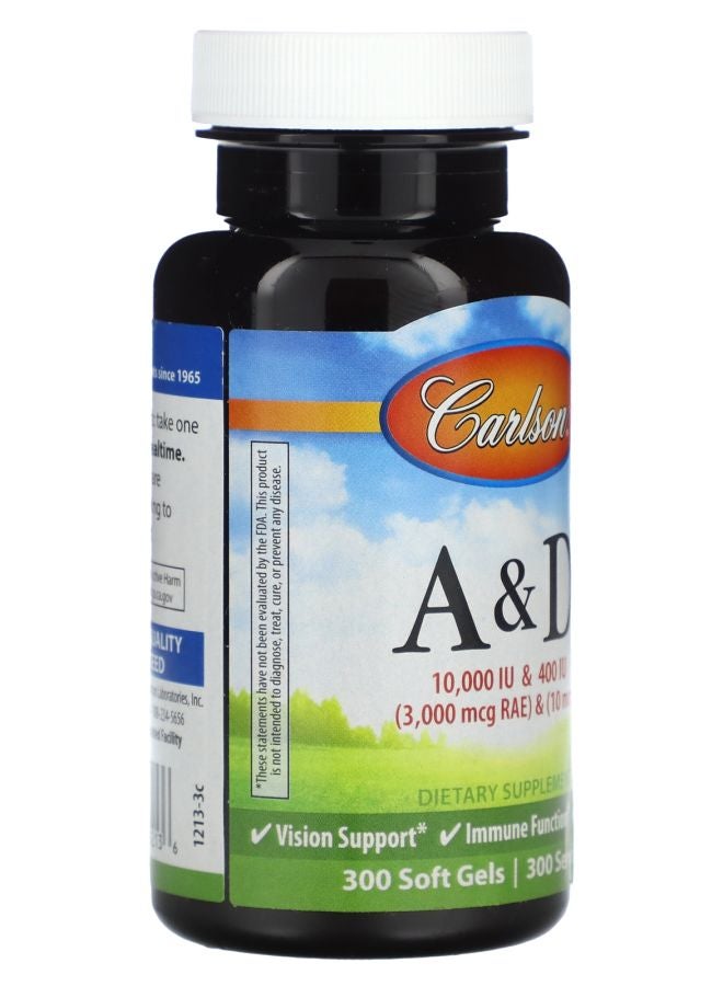 Carlson فيتامين أ و د 300 جيل طري - Image 2