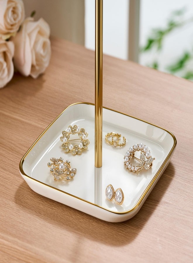 pickpiff Jewelry Holder Stand with Ceramic Base gold - Image 3