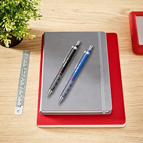 Rotring قلم روترينج للكتابة بسلاسة - متوسط الحجم | حبر أزرق | 1.0 مم | جسم أسود من البلاستيك ABS | سلسلة تيكي - Image 2