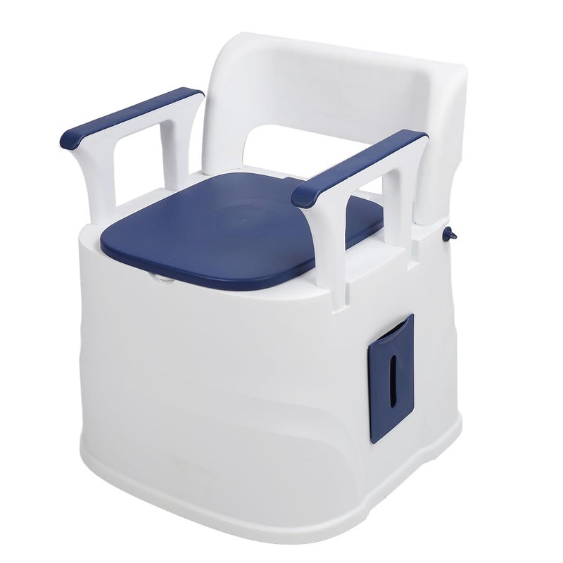 كلاراكو كرسي مرحاض محمول بجانب السرير، مع مقعد ناعم من البولي يوريثان ومسند ذراع قابل للطي، كرسي مرحاض متنقل عديم الرائحة بجانب السرير للنساء الحوامل المسنات - Image 1