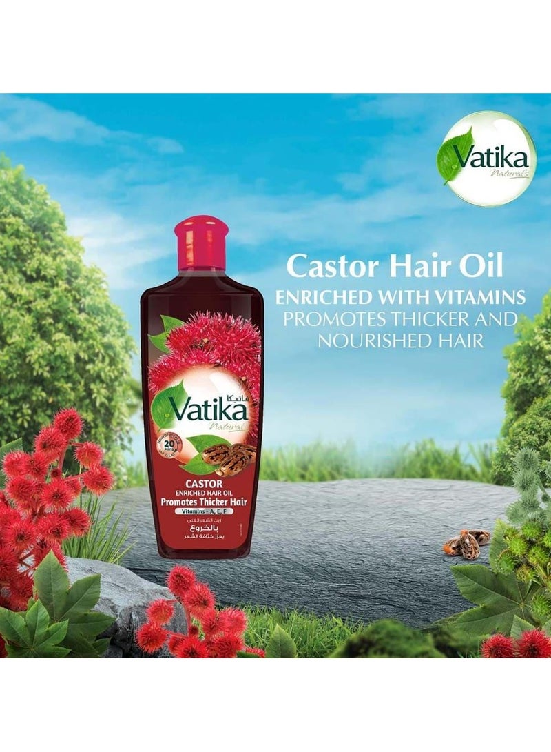 VATIKA Hair Oil With Castor Extract Enhances Hair Density 200 ml - Image 2