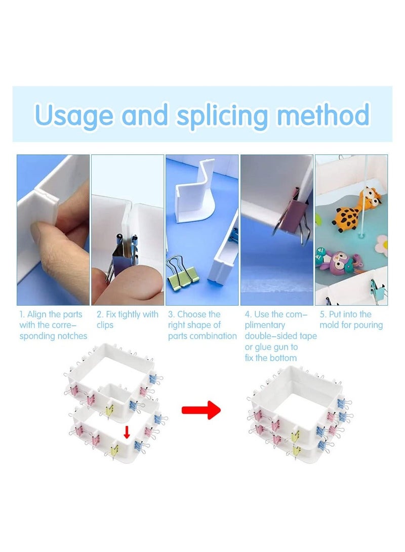 Y&D Adjustable Mould Housing Kit for Silicone Moulds Making, Reusable Plastic Frame, Free Combination Mold Frame Resin Mould, Candle Moulds, Soap Making  - Image 4