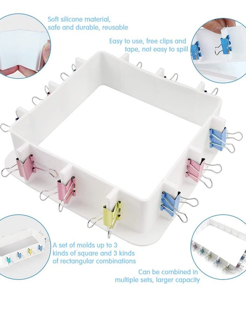 Y&D Adjustable Mould Housing Kit for Silicone Moulds Making, Reusable Plastic Frame, Free Combination Mold Frame Resin Mould, Candle Moulds, Soap Making  - Image 2