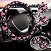 Gwwens Pink Butterfly Steering Wheel Cover for Women Universal Auto Steering Wheel 1415 Inch Car Interior Accessories with 2PCS Car Coasters Suitable for Men and Women - Image 2