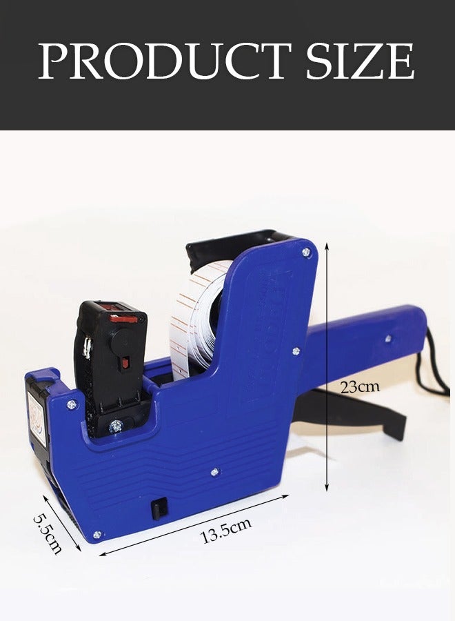 DUNISO مسدس تسعير، آلة تسعير قابلة للتعديل محمولة، آلة تسعير 8 أرقام، للمكتب، متجر التجزئة، متجر البقالة، وضع العلامات التنظيمية - Image 2