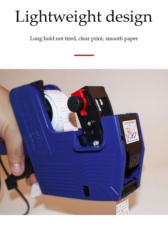 DUNISO مسدس تسعير، آلة تسعير قابلة للتعديل محمولة، آلة تسعير 8 أرقام، للمكتب، متجر التجزئة، متجر البقالة، وضع العلامات التنظيمية - Image 3