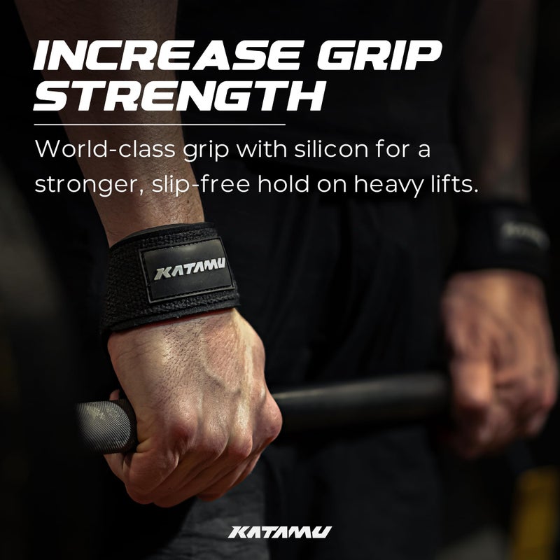 Katamu Weightlifting Straps | Lift More | Premium Weightlifting Straps | Men and Womens Squat Lifting, Powerlifting and Weight Training Support Straps - Image 2