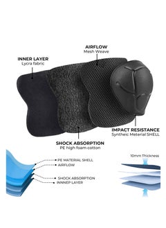 SYOSI Knee Pads for Kids Elbow Pads Set, Toddler Protective Gear Set, Kids Elbow Pads and Knee Pads for Girls Boys, with Wrist Guards 3 in 1, for Cycling Electric Bike Rollerblading Scooter (Black)  - Image 5