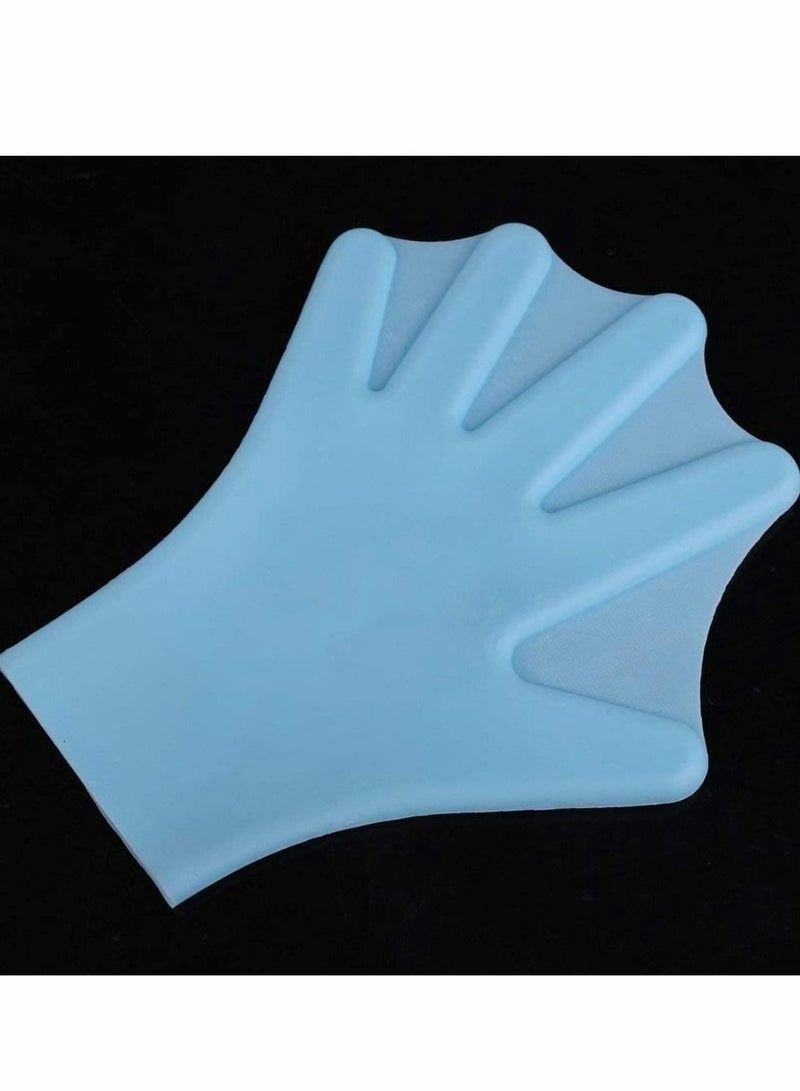SYOSI Silicone Webbed Swimming Gloves Aqua Fit Swim Training Web for Swimming,Closed Full Finger Water Unisex Kids - 2PCS - Image 4