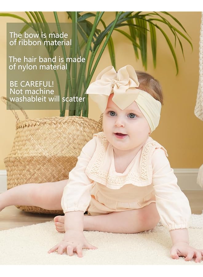 erorex 20Pcs Baby Girls Bows Headbands Nylon Hairbands Ribbon Bow Elastic Hair Accessories For Newborns - Image 4