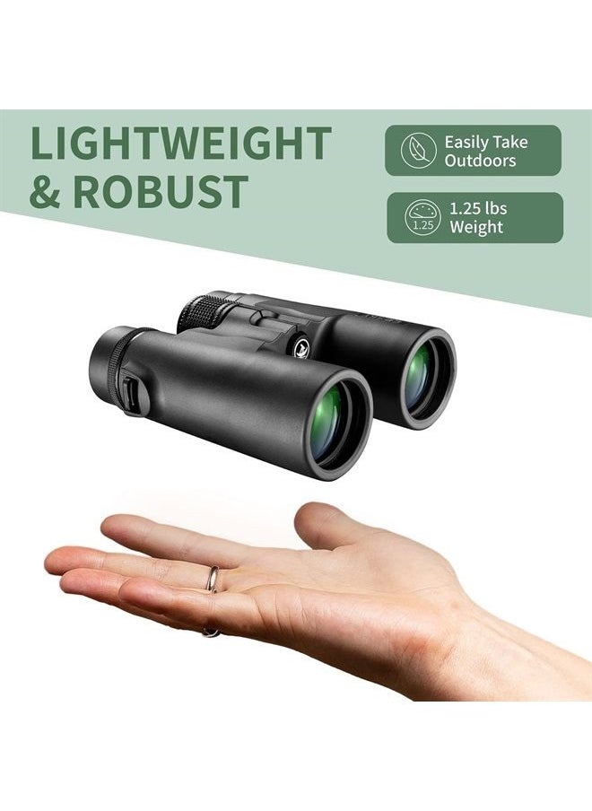 GOSKY - 10x42 Roof Prism Binoculars for Adults, HD Professional Binoculars for Bird Watching Travel Stargazing Hunting Concerts Sports-BAK4 Prism FMC Lens-with Phone Mount Strap Carrying Bag - Image 1