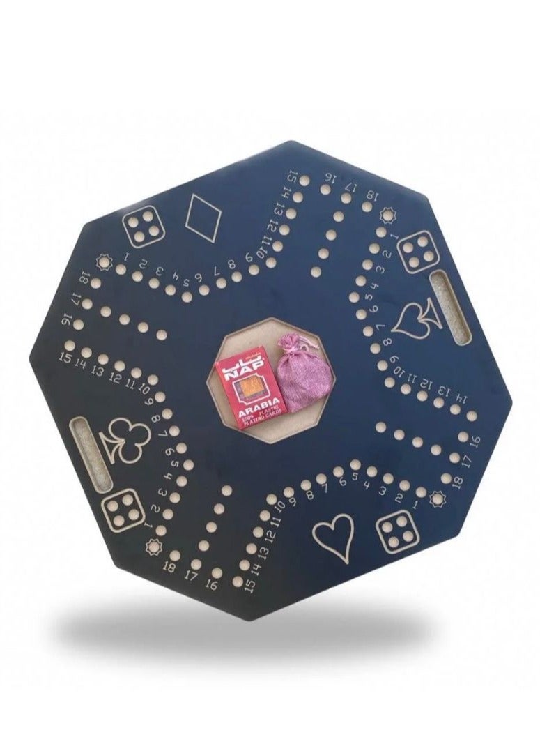 Jackaroo Durable And Sturdy Royal Jackaroo Board And Card Game Set With 16 Marbles 45X45cm - Image 4