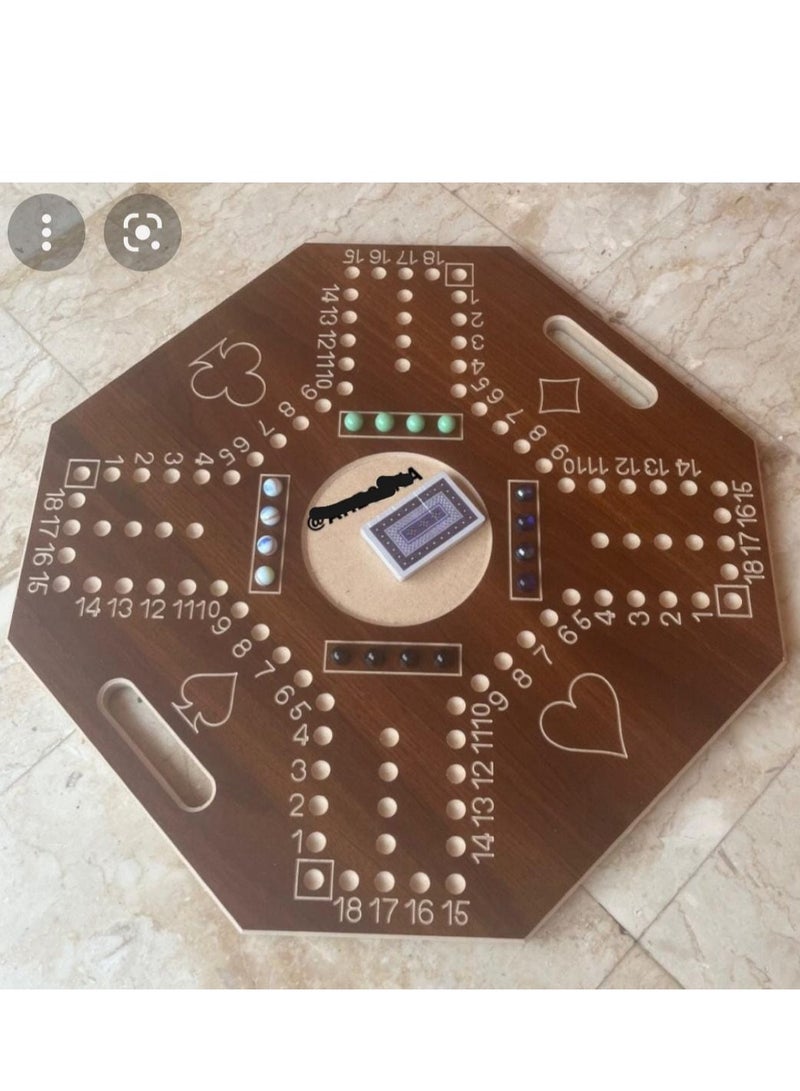 Jackaroo Durable And Sturdy Royal Jackaroo Board And Card Game Set With 16 Marbles 45X45cm - Image 5