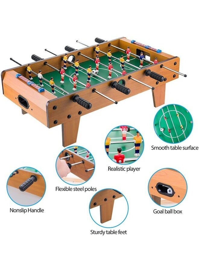 Generic Football Tabletop Games, Table Football Toy for Kids Adults Hand Soccer Table Set Tabletop Indoor foosball Wooden Top Mini Game Portable Soccer Table (69*37*22.5CM)  - Image 3