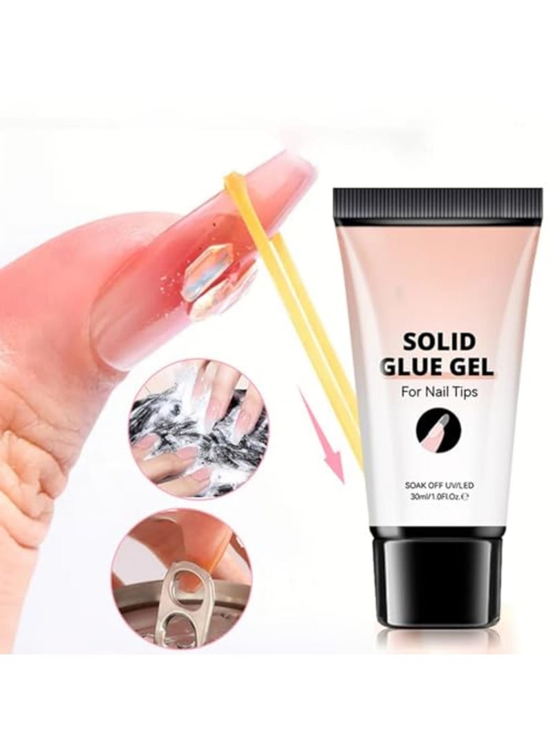 SYOSI Solid Nail Glue, 30ml Long-Lasting Strong Adhesion for Sculpting and Bonding, No-Stick Formula for Home Manicure, Ideal for Nail Art, Extensions, and DIY Nail Designs - Image 3