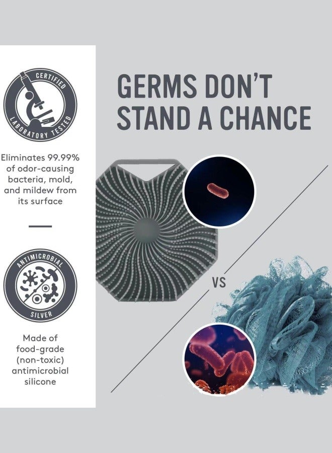 Antimicrobial Silicone Bath Body Brush Exfoliating Body Scrubber for Sensitive Skin Eco Friendly Shower Scrubber for Body Silicone Body Brush for Showering - Image 2