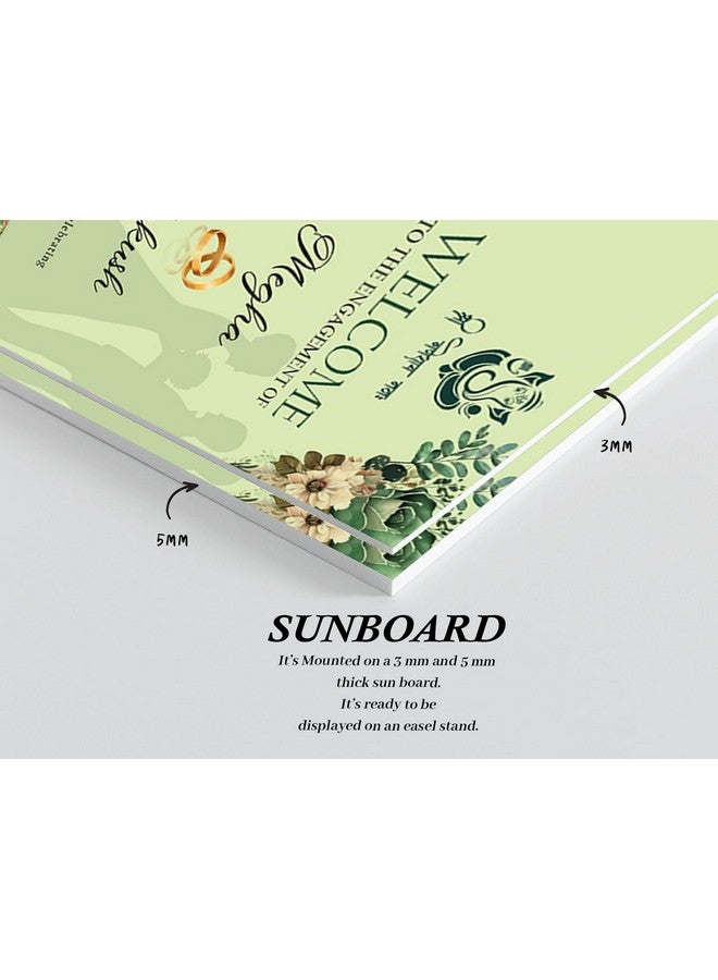 Theme My Party Custom Indian Engagement Ceremony Welcome Sign Board - Personalized Indian Pre Wedding Engagement Wedding Sign Board - Indian Ceremony Welcome Sign for Engagement Decoration - Image 5