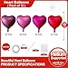 Lovoir 12 Pcs Red Heart Shape Foil Mylar Balloons 18 Inch Love Balloons for Valentines Day Birthday Party Decorations Wedding Engagement Romantic DecorMetallic Color - Image 4
