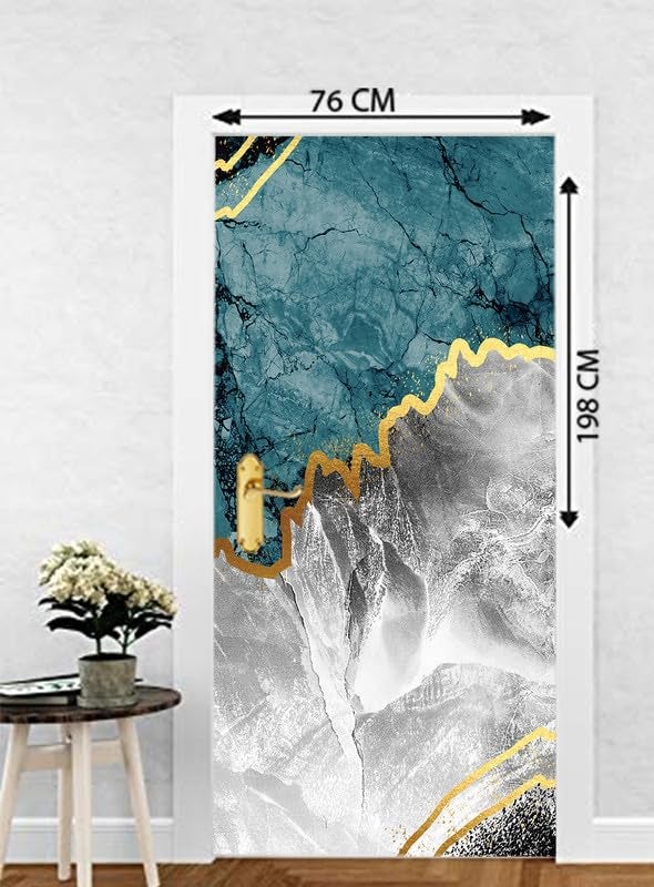 DECOR PRODUCTION Door Wallpaper | Strong PVC Material Decorative Sticker | Wallpaper for Home Doors/Almirah, Home Decor Items etc (Self Adhesive Door Deca, 30x76 Inch)_24 - Image 5