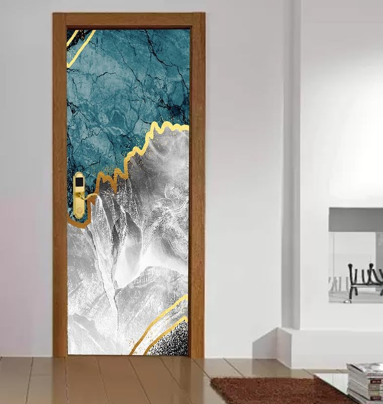 DECOR PRODUCTION Door Wallpaper | Strong PVC Material Decorative Sticker | Wallpaper for Home Doors/Almirah, Home Decor Items etc (Self Adhesive Door Deca, 30x76 Inch)_24 - Image 2