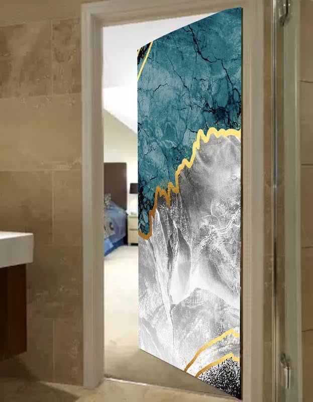 DECOR PRODUCTION Door Wallpaper | Strong PVC Material Decorative Sticker | Wallpaper for Home Doors/Almirah, Home Decor Items etc (Self Adhesive Door Deca, 30x76 Inch)_24 - Image 4