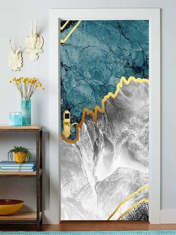 DECOR PRODUCTION Door Wallpaper | Strong PVC Material Decorative Sticker | Wallpaper for Home Doors/Almirah, Home Decor Items etc (Self Adhesive Door Deca, 30x76 Inch)_24 - Image 3