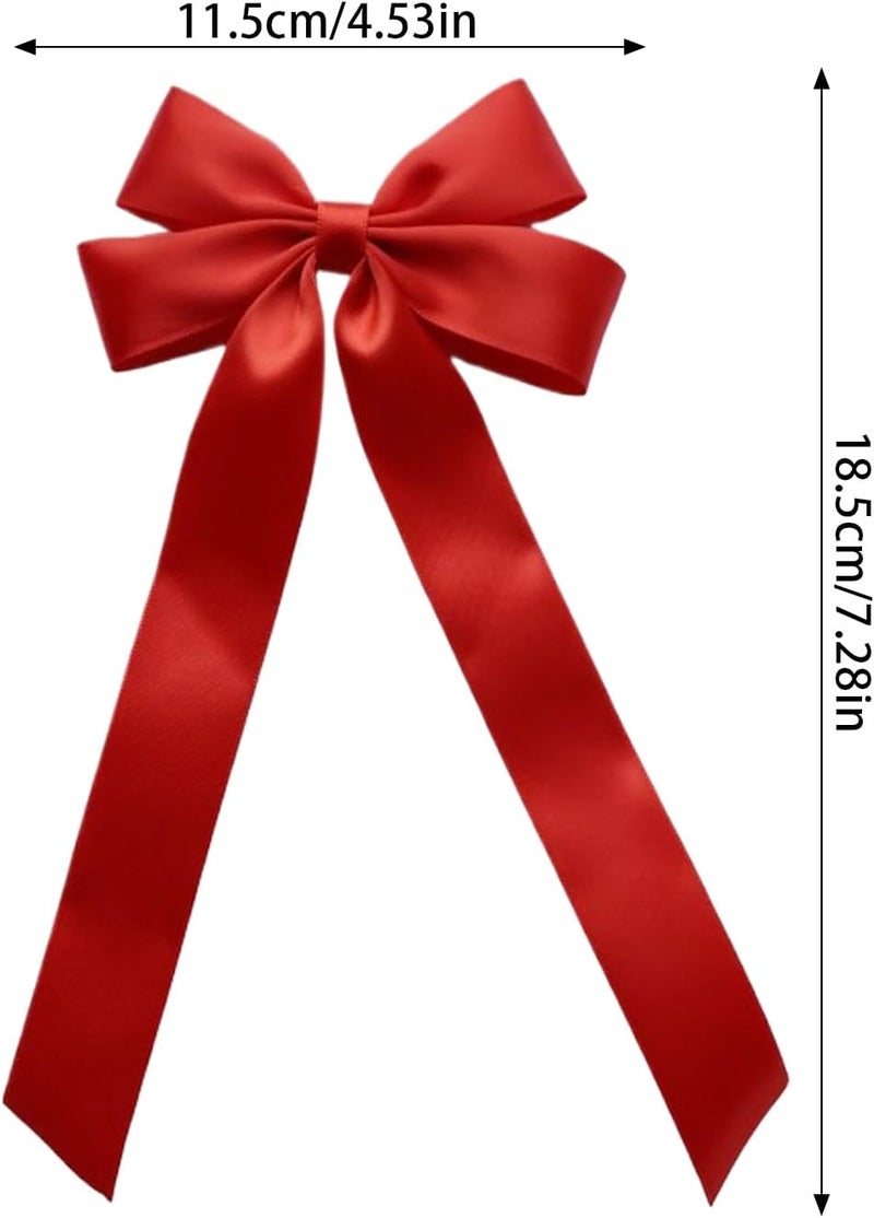 Christmas Tree Bows - 4.53x7.28 Inches Reusable Ribbon Wreath,12-Pieces Bow for Christmas Tree - for Wrapping Holiday Outside Indoor Front Door Kitchen Home Party - Image 5