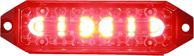 Unicorn Lighting UT02 Ultimate Thin Surface Mount Warning Emergency Strobe Grille Light Head [SAE class 1] for Police Car Ambulance and Tow Truck Construction Vehicle Red - Image 1