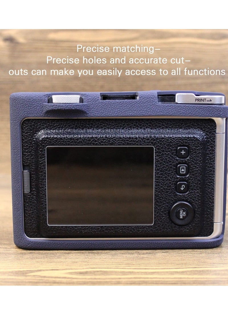 Generic Camera Case for Instax Mini EVO Silicone Protective Case for Fuji Instax Mini EVO Instant Camera Soft Rubber Lightweight Case for Fujifilm Instax Mini Evo (Blue)  - Image 4