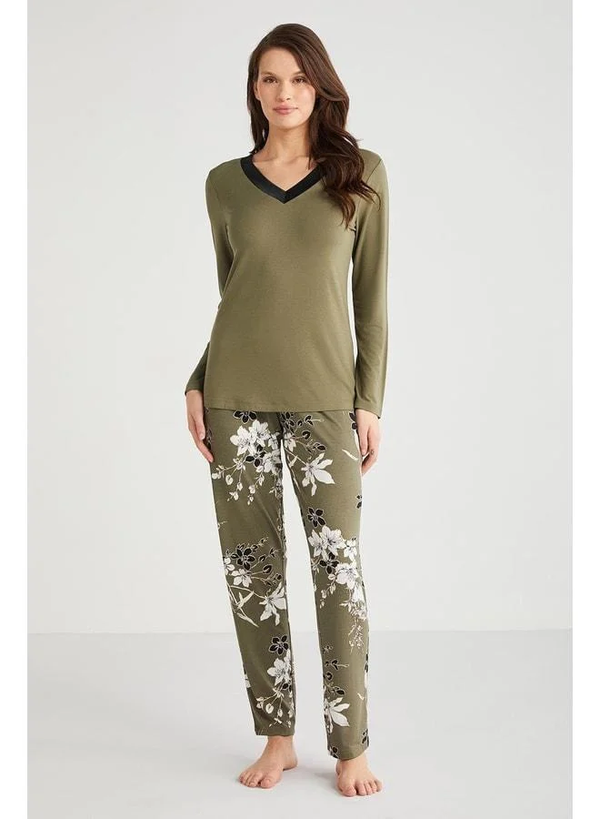 Soft textured pajama set.