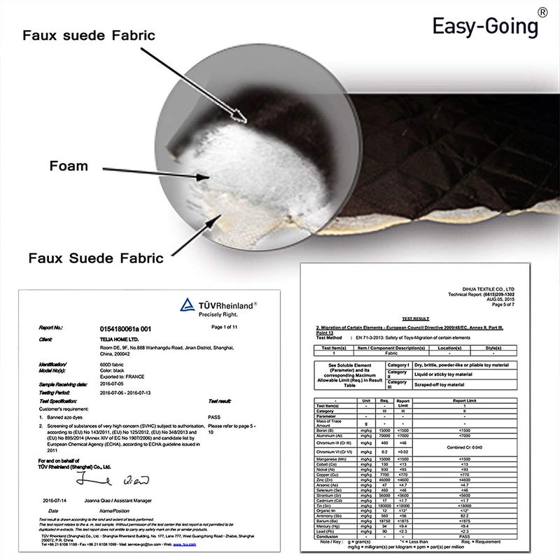 Easy-Going غطاء أريكة سهل الاستخدام قابل للعكس مقاوم للماء مع عصي فوم وأشرطة مرنة واقي للأثاث للحيوانات الأليفة والأطفال (أريكة، أزرق داكن/أزرق فاتح) - Image 5