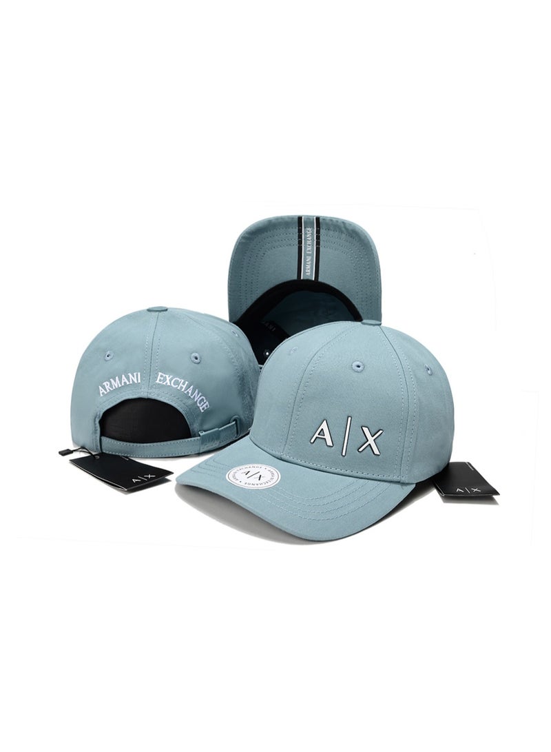 Armani Exchange Light Blue Baseball Cap with A/X Logo