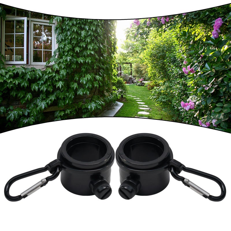 360 Degree Rotating Flag Pole Rings 2pcs Type A Industrial Plastics with Carabiners - Image 1