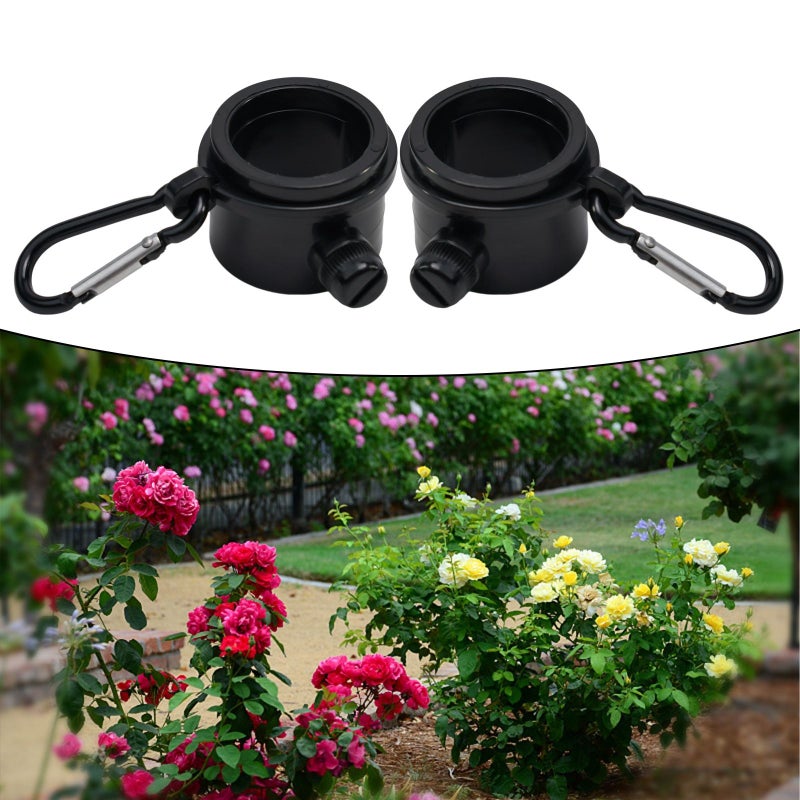 360 Degree Rotating Flag Pole Rings 2pcs Type A Industrial Plastics with Carabiners - Image 2