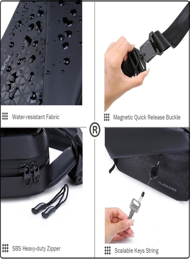 Muserise Durable & Stylish Crossbody Sling Bag, Casual Chest Bag, Shoulder Chest Pack Men and Women,For Travel, Work, and Everyday Use - Image 4