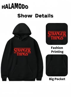 HALAMODO Unisex Hoodies Long-Sleeved Printed Tops Casual Sweatshirts Soft Sportswear Fashion Youth Pullovers with Drawstrings and Large Pockets for Daily Wear  - Image 4