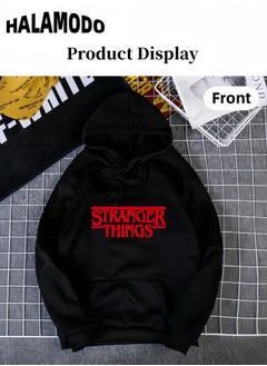 HALAMODO Unisex Hoodies Long-Sleeved Printed Tops Casual Sweatshirts Soft Sportswear Fashion Youth Pullovers with Drawstrings and Large Pockets for Daily Wear  - Image 2