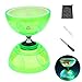 HenMerry Diabolo Chinese Yoyo Set Triple Bearing Diabolo Chinese Yoyos Juggling Toys with Colorful LED Diabolo with Diablo Sticks Diabolo StringNet Bag Easier Start Faster StableLasts Longer Green - Image 2