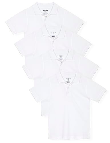 Studio 3 Boy’s - 4-Pack School Uniform Short-Sleeve Pique Polo Shirts (as1, Numeric, Numeric_7, Regular, White) - Image 4
