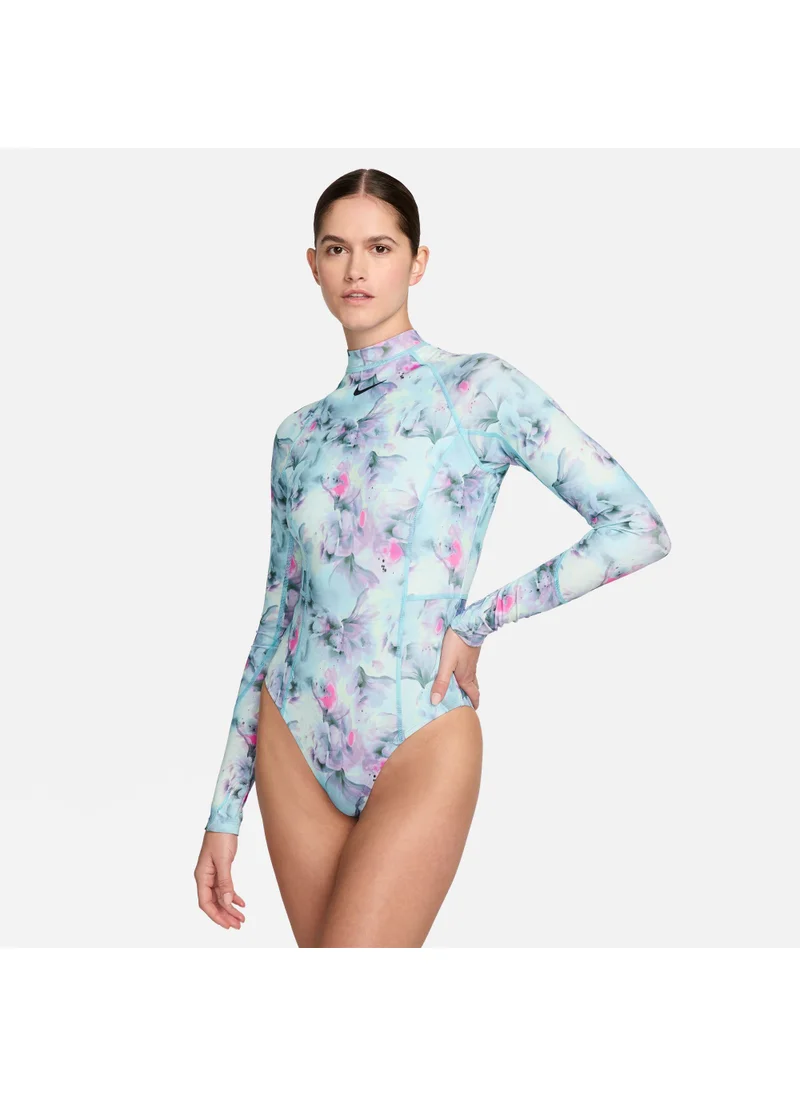 Nike Women's Swim Hydralock Fusion Long-Sleeve One-Piece Swimsuit