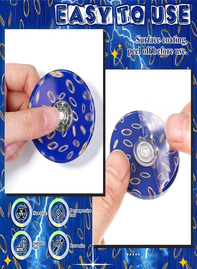 Charnoel 48 Pcs Blue and Golden Ring Fidget Spinners Bulk Mini Fidget Retro Game Birthday Party Favors, Goodie Bags Stuffers, Party Game Supplies, Rewards, Carnival Prizes and Gifts - Image 3