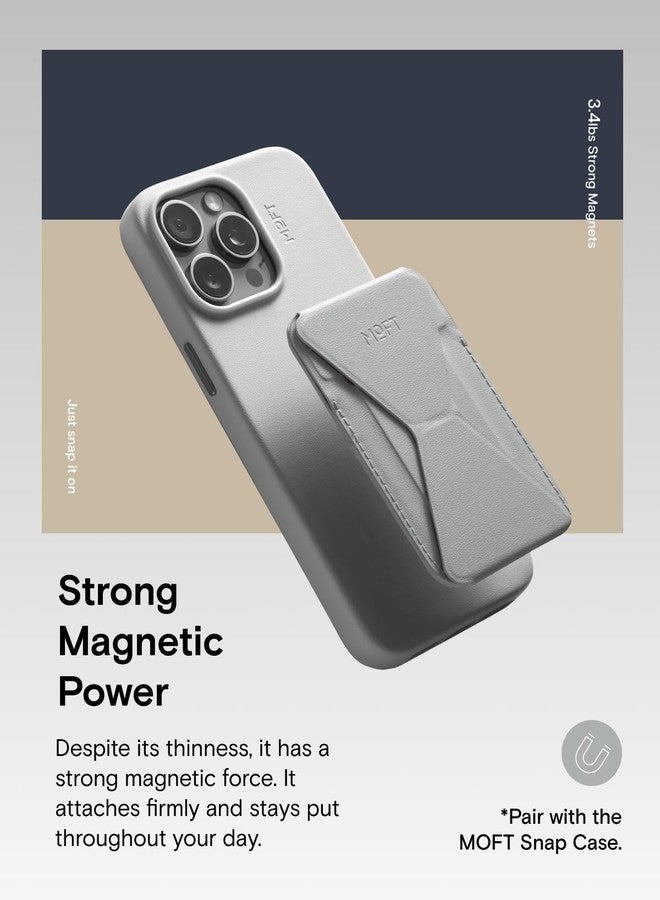MOFT Magnetic Wallet Stand Compatible with iPhone 17/16/15/14/13/12 Series, Angle Adjustment & Magsafe Compatible MOVAS Phone Stand,Cement - Image 4