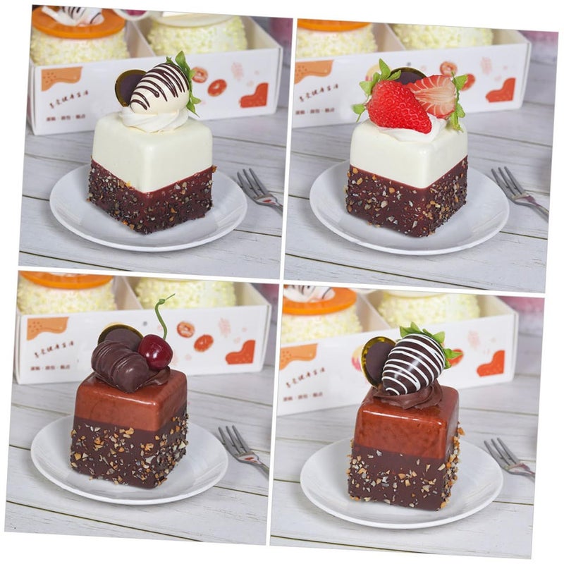 3 Sets Artificial Cake Models Wedding Party Photography Decor Faux Food Display DIY Ornaments 12 Pieces - Image 4