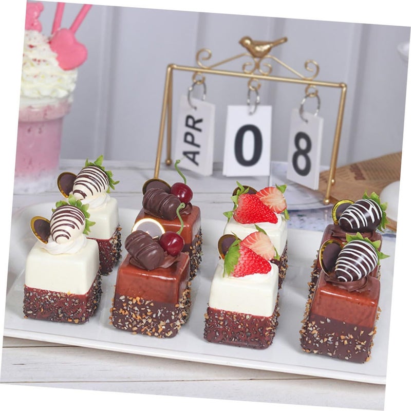 3 Sets Artificial Cake Models Wedding Party Photography Decor Faux Food Display DIY Ornaments 12 Pieces - Image 5