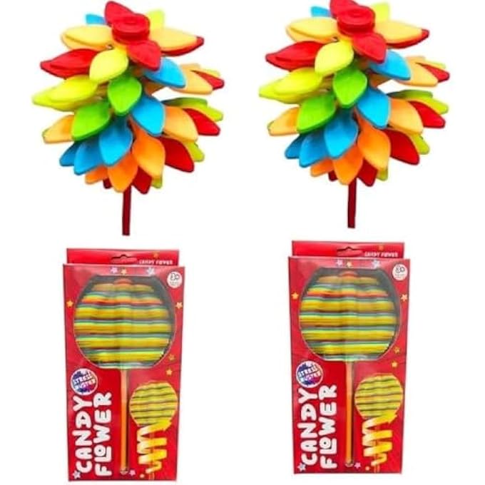 Lavilok Spin Candy Flower Rotating Lollipop Magic Lollipop Tree Stress Relief Toys Rattle (Multicolor)_F31 - Image 2