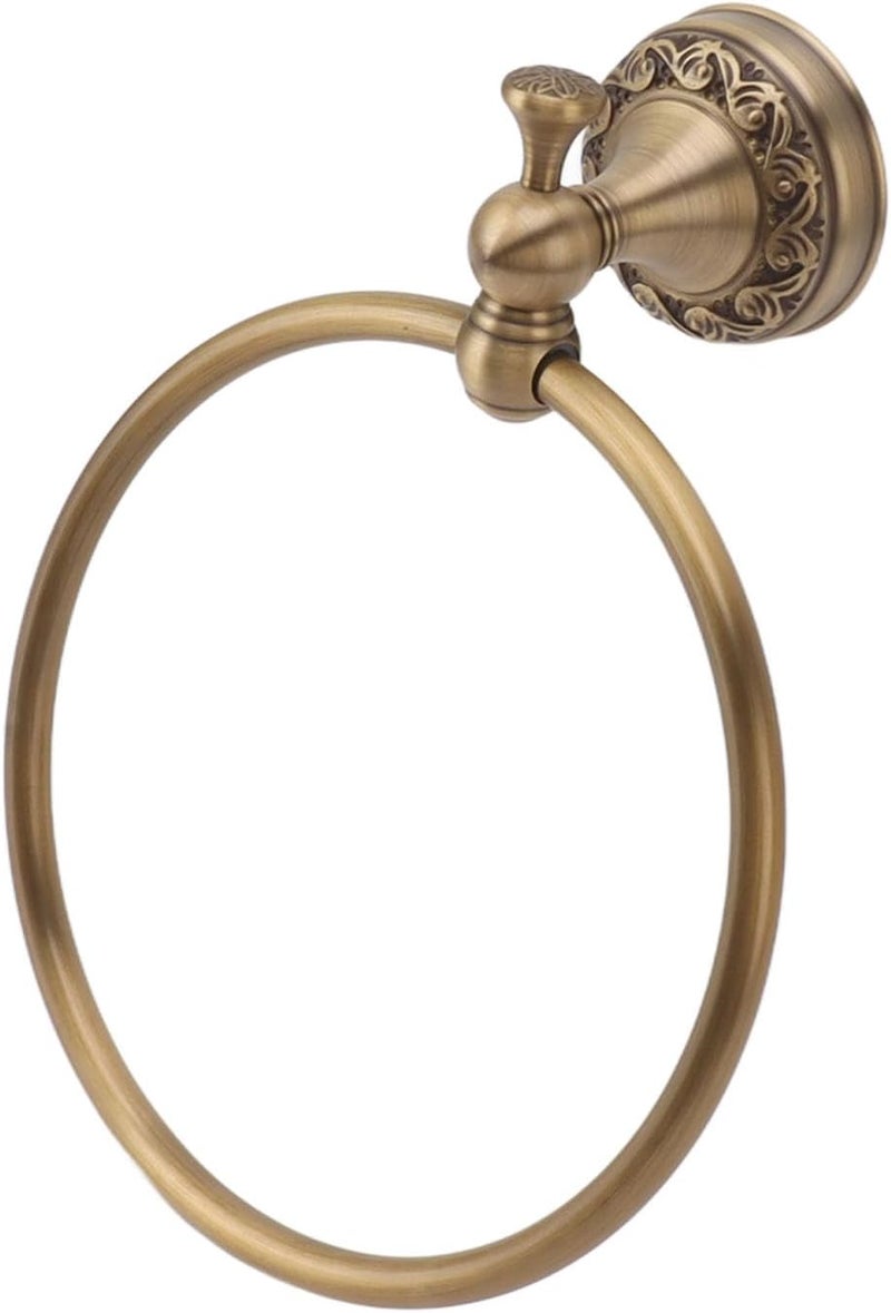 Bath Towel Ring, Multifunction Round Wall Mounted Copper Towel Ring Bathroom Hardware Accessories for Bathroom, Sturdy and Durable (980830) - Image 1