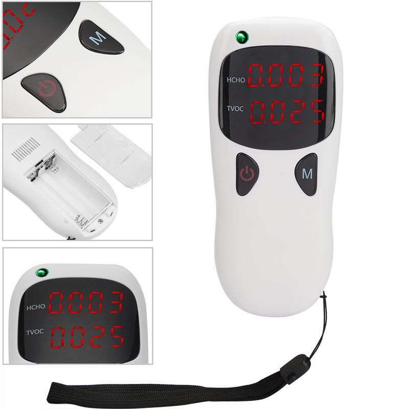 Portable Formaldehyde Detector: High-Quality ABS Housing, LED Display Screen - Lightweight & Portable Indoor Air Quality Tester for Home, Office, Bedroom, Car - Image 1