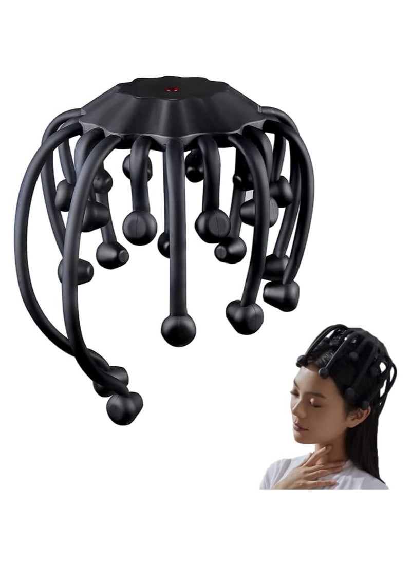 Ru syanl Octopus Head Massager Automatic Scalp Massager with 15 Vibrating Contacts 5 Modes and Bluetooth Music Wireless Head Massage Tool for Headache Relieving Stress  - Image 1